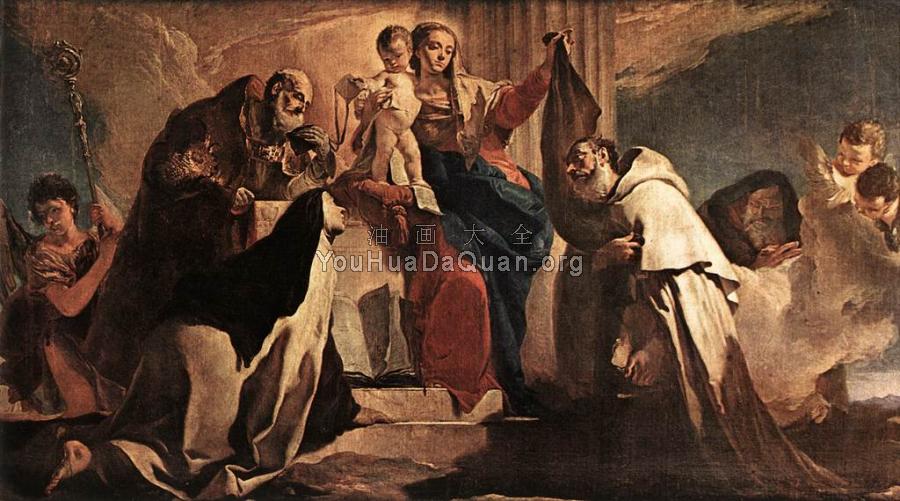 The Madonna of Mount Carmel detail - 乔瓦尼·巴蒂斯塔·提埃波罗